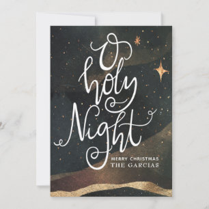 O Heilige Night Starry Sky kerstKaart