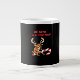 O, hert het is kerst Gestresste rendieren met zoet Extra Grote Beker