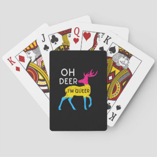 O hert queer Kleurrijke Pride-vlag viering Pokerkaarten