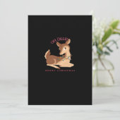 O Herten Kerst Moderne Ontwerpen Feestdagenkaart (Staand voorkant)