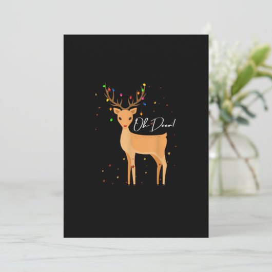 O, hertog Kerstlicht Pyjama Plat Holiday Kaart (Staand voorkant)