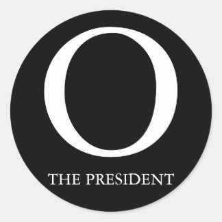 O: HET PRESIDENT RONDE STICKER