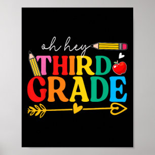 O Hey 3e klas Derde klas Terug naar school Poster