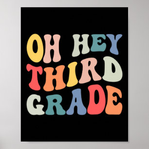 O Hey Derde Klas Groovy Leuke Terug naar School Le Poster