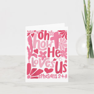 O Hoe Hij Van Ons Houdt Christelijke Boho Jezus Va Kaart