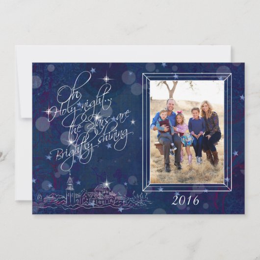 O Holy Night 5x7 Carte photo Modèle (Devant)