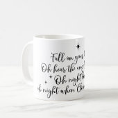 O Holy Night Christmas Lyrics Coffee Mug (Devant gauche)