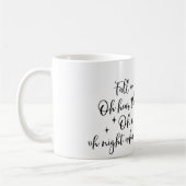 O Holy Night Christmas Lyrics Coffee Mug (Gauche)