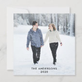 O, Holy Night Hand Lettering Script | B&W | Foto Aankondiging (Achterkant)