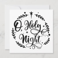 O, Holy Night Hand Lettering Script | B&W | Foto