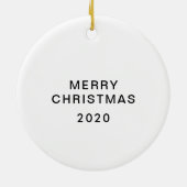 O, Holy Night Hand Lettering Script | B&W Keramisch Ornament (Achterkant)