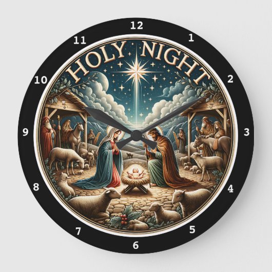 O Holy Night" - Kerstmisscène Grote Klok (Voorkant)