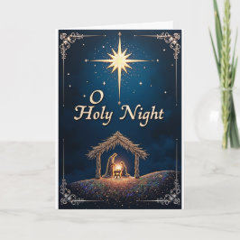 O Holy Night Nativity Card Kaart