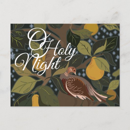 O Holy Night Partridge in een pear tree post Kaart (Voorkant)