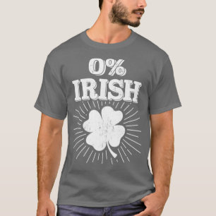 O Iers met klaver voor grappige St Patricks day co T-shirt