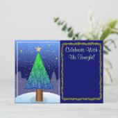 O Invitation vide de l'arbre de Noël (Debout devant)