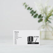 O is voor oboe visitekaartje (Staand voorkant)