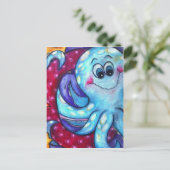 O is voor Octopus Briefkaart (Staand voorkant)