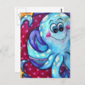 O is voor Octopus Briefkaart (Voorkant / Achterkant)