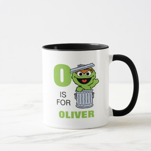 O is voor Oscar de Grouch | Jouw namen toevoegen Mok (Rechts)