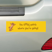 O is voor Otter Bumpersticker (Op auto)