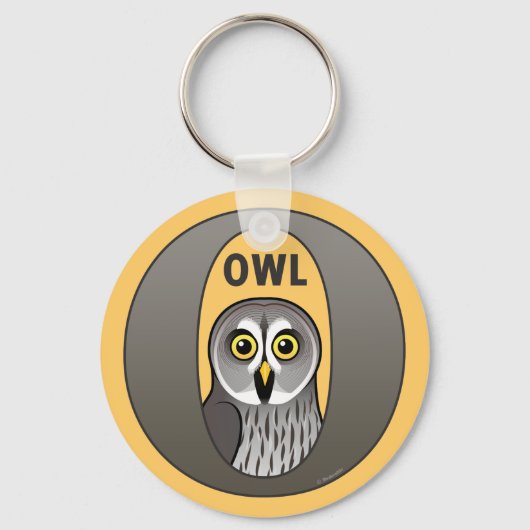 O is voor Owl Sleutelhanger (Voorkant)