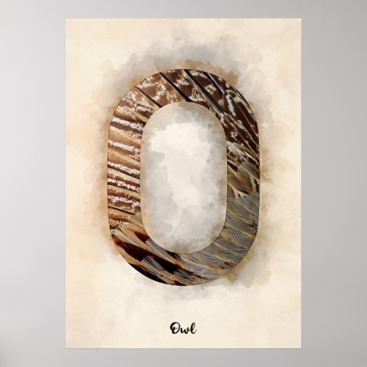 O is voor Uil Poster (Voorkant)