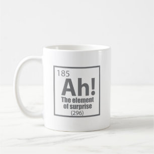 O, ja. Element of Surprise Funny Chemistry Joke Koffiemok