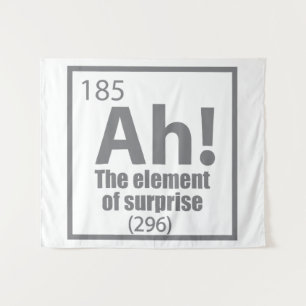 O, ja. Element of Surprise Funny Chemistry Joke Wandkleed