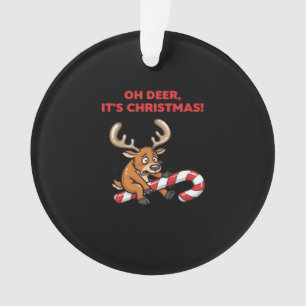 O jee, het is kerst, gestreste rendieren met zoeti ornament