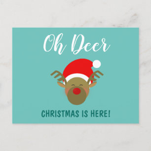 O jee kerst is hier feestdagenkaart