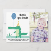 O jee, schattige alligator kinderverjaardag bedankkaart (Voorkant)
