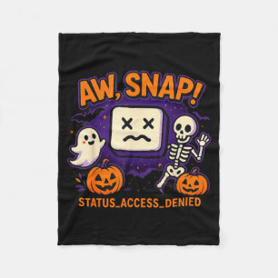 O jee spokerige spook skelet pompoen fout fleece deken