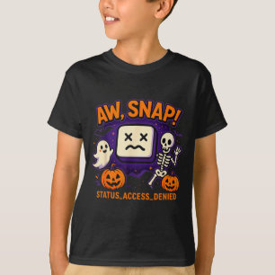 O jee spooky geest skelet pompoen fout t-shirt