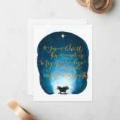 Ô Jésus-Christ, Ta Crèche Est Carte Plate (Devant/Arrière en situation)