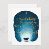 Ô Jésus-Christ, Ta Crèche Est Carte Plate (Devant / Derrière)