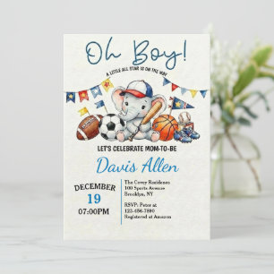 O Jongen ALL STAR SPORT Baby Shower Kaart