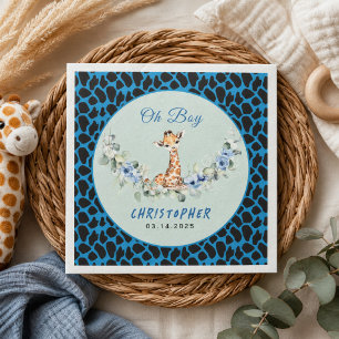 O jongen! Baby Giraffe Baby Shower Servet