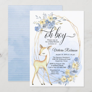 O Jongen Baby Jongen Hertenbaby Shower Kaart
