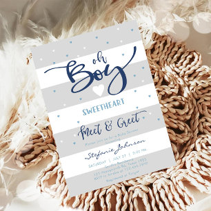 O jongen baby shower uitnodiging