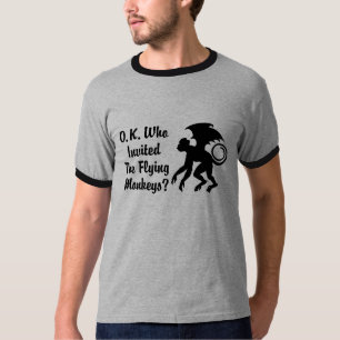 O.K. die de vliegende apen uitnodigde T-shirt