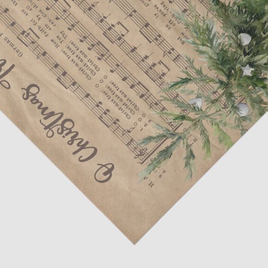 o kerstboom bladmuziek tissuepapier (Detail)