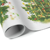 O kerstboom Cadeaupapier (Rol Hoek)