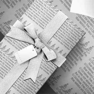 O Kerstboom Typografie Carol ThMED Cadeaupapier