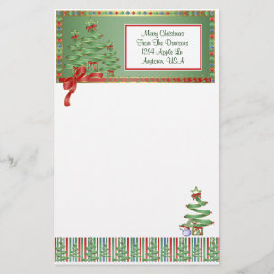 O kerstboomfeestdag briefpapier