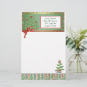 O kerstboomfeestdag briefpapier (Staand voorkant)