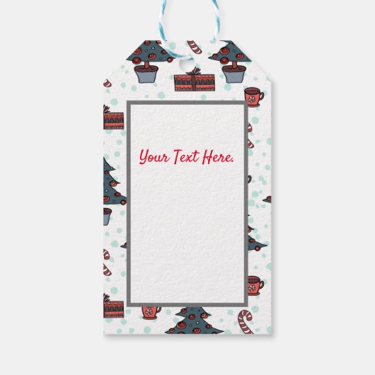 O kerstboomgeschenk Label Cadeaulabel (Achterkant)