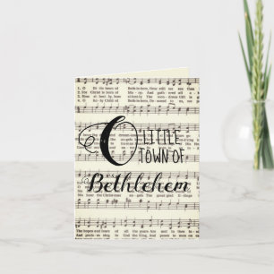 O kleine stad Bethlehem Feestdagen Kaart