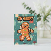 O, knap! Gingerbread Man Briefkaart (Staand voorkant)