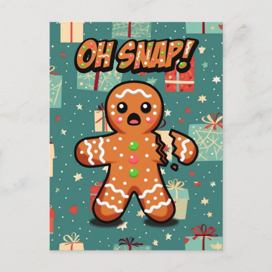 O, knap! Gingerbread Man Briefkaart (Voorkant)